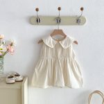 【73-110cm】ワンピース ベビー 女の子 コットン ノースリーブ - 画像 (7)