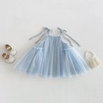 【73-100cm】ワンピース ベビー おしゃれ チュール ふんわり - 画像 (3)