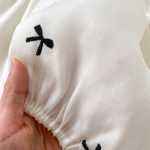 【66-120cm】ロンパース or ワンピース ベビー 女の子 リボン バブルスリーブ - 画像 (11)