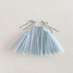 【73-100cm】ワンピース ベビー おしゃれ チュール ふんわり - 画像 (5)