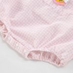 【66-100cm】セットアップ ベビー チェック サロペットロンパース&Tシャツ - 画像 (7)