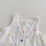 【66-100cm】セットアップ ベビー カラフルハート刺繍 - 画像 (6)