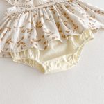 【66-90cm】ロンパースドレス ベビー服 女の子 ノースリーブ 丸襟 花柄 - 画像 (11)