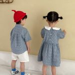 【80-150cm】セットアップorワンピース ブルーチェック - 画像 (10)
