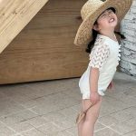 【90-140cm】水着 レースデザイン おしゃれ 女の子 スイムウェア - 画像 (6)