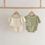【66-100cm】セットアップ ベビー ニット フリル襟 - 画像 (4)