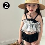 【75-130cm】水着 INS映え 韓国風 フリル花 リボン付き おしゃれ - 画像 (13)