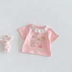 【73-120cm】Tシャツ 可愛い ガールズ 着心地良い トップス - 画像 (4)