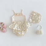 【66-90cm】セットアップ キャミソール&ブルマ&帽子 クリーム おしゃれ - 画像 (3)