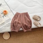 【66-100cm】ワイドパンツ ストライプ ゆったり 履きやすい ボトムス - 画像 (5)