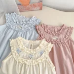 【66-90cm】ロンパース ベビー 女の子 フリルデザイン ノースリーブ - 画像 (7)