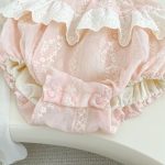 【66-90cm】ロンパース ピンク レース おしゃれ ベビー服 - 画像 (8)