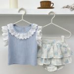 【66-100cm】セットアップ ブルーシャツ&ブルマレース - 画像 (6)