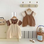 【73-100cm】サロペット ナチュラル 柔らかい シンプル ベビー服 - 画像 (8)
