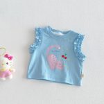 【73-120cm】タンクトップorショートパンツ 女の子 猫プリント 可愛い 子供服 - 画像 (10)