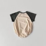【66-90cm】ロンパース ベビー 半袖 英字プリント - 画像 (6)