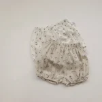 【73-100cm】セットアップ ベビー 女の子 韓国風 小花柄 丸襟 - 画像 (6)