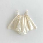 【66-90cm】キャミロンパース ベビー服 女の子 フラワー - 画像 (3)