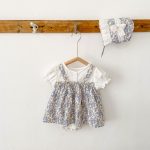 【66-90cm】ロンパースワンピ＆帽子 ベビー 女の子 花柄 お出かけに - 画像 (7)