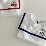 【66-90cm】ロンパース ベビー 可愛い 刺繍 セーラー - 画像 (10)