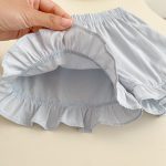 【73-120cm】セットアップ ベビー フリル ノースリープ ドット柄 - 画像 (10)