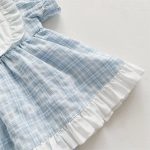 【66-90cm】ロンパースワンピース ベビー フリル付き ハート柄 - 画像 (8)