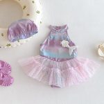 【73-100cm】ワンピース水着 プリンセス レース付き プール遊び