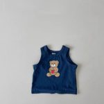 【73-100cm】セットアップ ベビー くまさんベスト&チェックショートパンツ - 画像 (12)