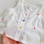 【66-100cm】セットアップ ベビー カラフルハート刺繍 - 画像 (7)