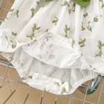 【66-90cm】ロンパース&帽子 ベビー リボン 花柄 フリル袖 - 画像 (10)