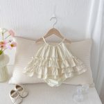 【66-90cm】ロンパース ベビー おしゃれ キャミ プリンセス - 画像 (4)
