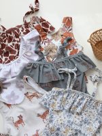 【80-130cm】水着 フリルデザイン UVカット リゾート スイムウェア - 画像 (13)