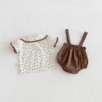 【66-100cm】二点セット シャツ&サロペット フラワー 可愛い - 画像 (6)