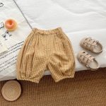 【66-100cm】ワイドパンツ ストライプ ゆったり 履きやすい ボトムス - 画像 (6)