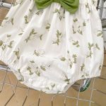 【66-90cm】ロンパース&帽子 ベビー リボン 花柄 フリル袖 - 画像 (11)