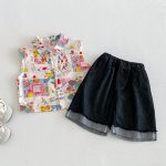 【73-100cm】シャツ or ショートパンツ ベビー 男の子 カートゥーン ノースリーブ - 画像 (3)