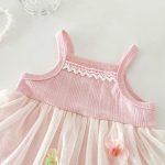 【66-90cm】キャミロンパースワンピース ベビー 女の子 チュール - 画像 (8)