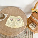 【73-100cm】セットアップ ベビー ガーリー 花柄 刺繍襟付き - 画像 (9)