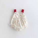 【66-90cm】ロンパース ベビー 可愛い カラードット - 画像 (7)