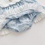 【66-90cm】ロンパースワンピース ベビー フリル付き ハート柄 - 画像 (9)