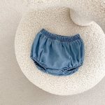 【66-100cm】セットアップ ベビー デニム レース トップス&ブルマ - 画像 (8)