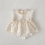 【73-100cm】ロンパースワンピース ベビー 女の子 フリル袖 - 画像 (8)