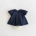 【66-90cm】ロンパース ベビー 女の子 チェックセーラー - 画像 (9)