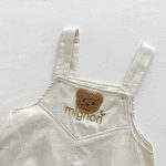 【66-90cm】セットアップ 熊さん 可愛い サロペット&Tシャツ - 画像 (17)