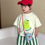 【80-150cm】二点セット 兄妹お揃い フルーツ シャツ＆ストライプパンツ 可愛い - 画像 (5)
