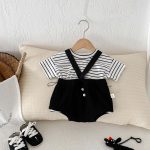 【66-90cm】サロペットorTシャツ カジュアル シンプル 赤ちゃん服 - 画像 (13)