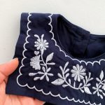 【66-90cm】ロンパース ベビー ナチュラル 花刺繍 スクエア襟 - 画像 (19)
