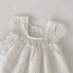 【66-90cm】ロンパース ベビー 女の子 アイレット 刺繍 - 画像 (10)