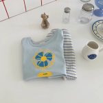 【66-100cm】セットアップ ベビー 可愛い ベスト&ボーダーショートパンツ - 画像 (10)