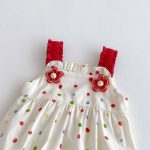 【66-90cm】ロンパース ベビー 可愛い カラードット - 画像 (8)
